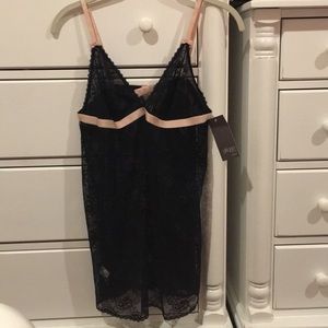 Gilligan and O'Malley black lace babydoll (L)